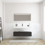 Pack MERVEILLES ethereal + lavabo suspendido SILESTONE + espejo LED
