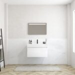 Pack MERVEILLES COMPACT éthérée + vasque suspendue SILESTONE + miroir LED