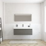 Pack MERVEILLES COMPACT éthérée + vasque suspendue SILESTONE + miroir LED