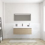 Pack MERVEILLES COMPACT éthérée + vasque suspendue SILESTONE + miroir LED