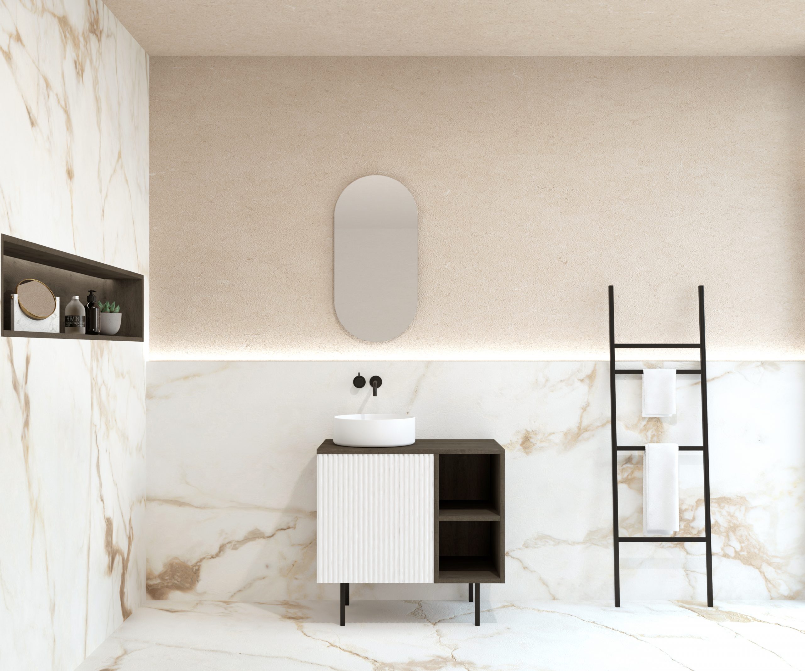 Pack AUNIS + lavabo + capsule miroir