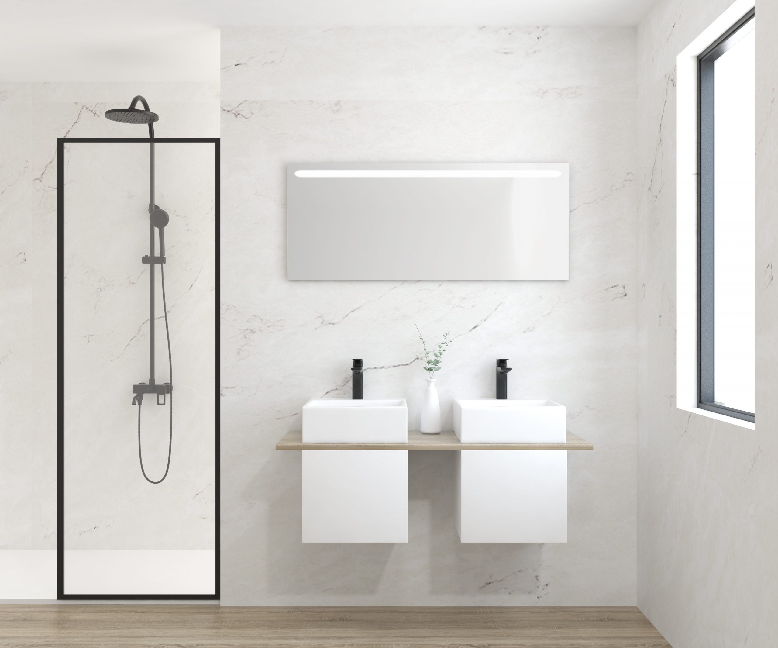 Pack BERRY + lavabo + espejo LED