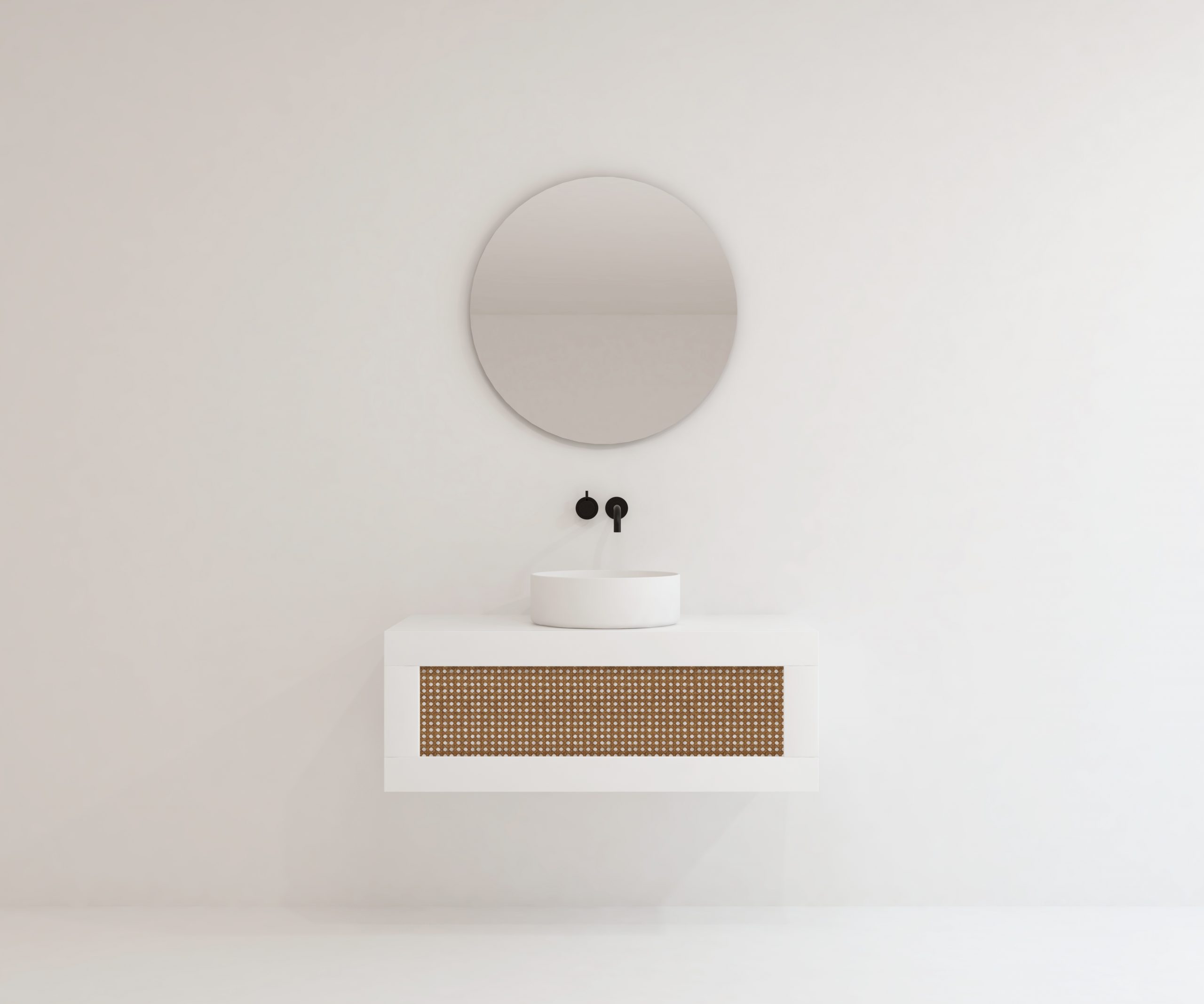 Pack ARTOIS blanc 100 cm + lavabo + miroir  circular