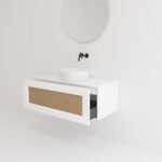 Pack ARTOIS blanc 100 cm + lavabo + miroir  circular