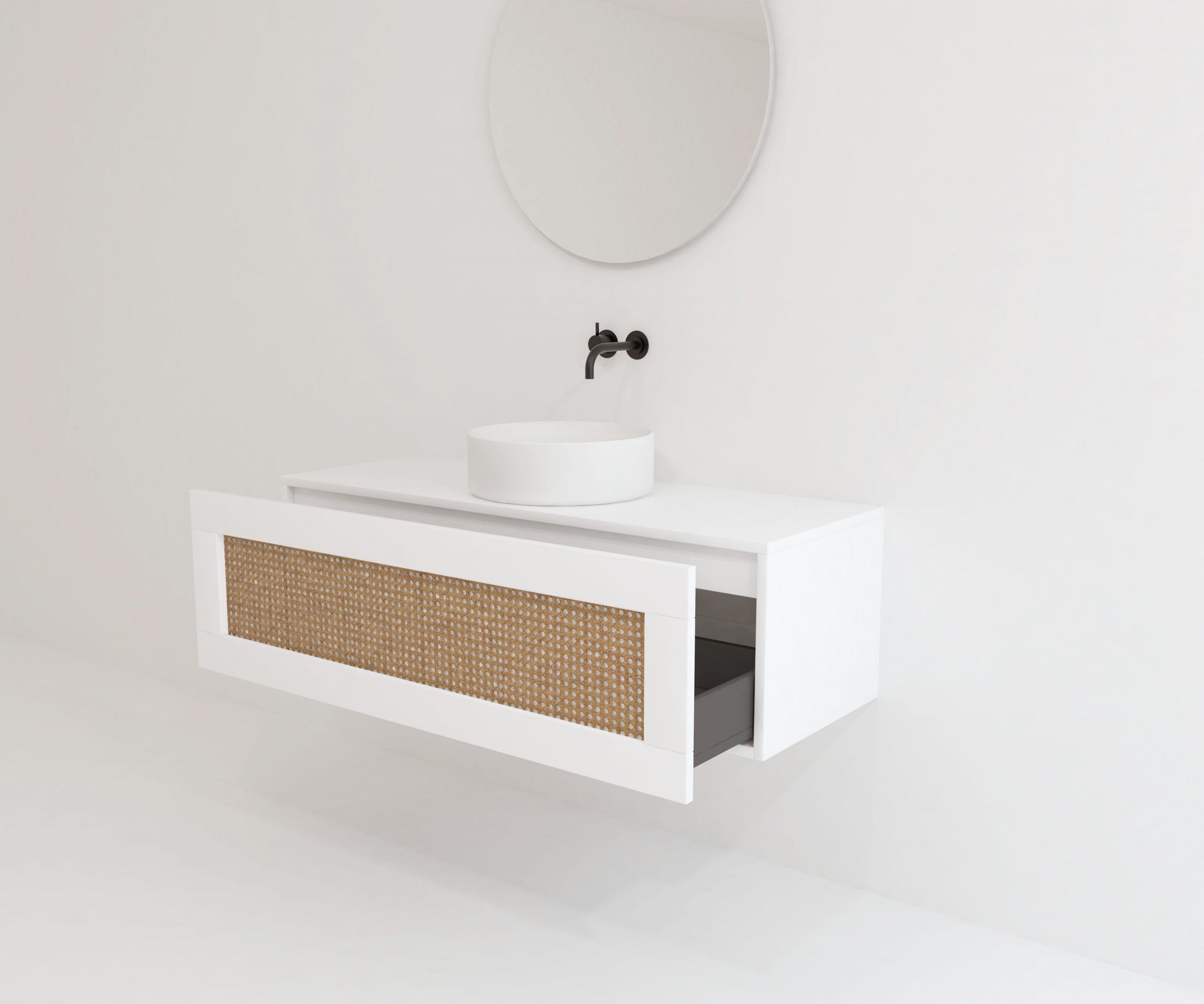 Pack ARTOIS blanc 120 cm + lavabo + miroir  circular