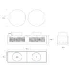 Pack ARTOIS blanc 160 cm + double lavabo + double miroir  circular
