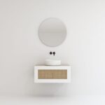 Pack ARTOIS chêne bardolino 80 cm + lavabo + miroir  circular