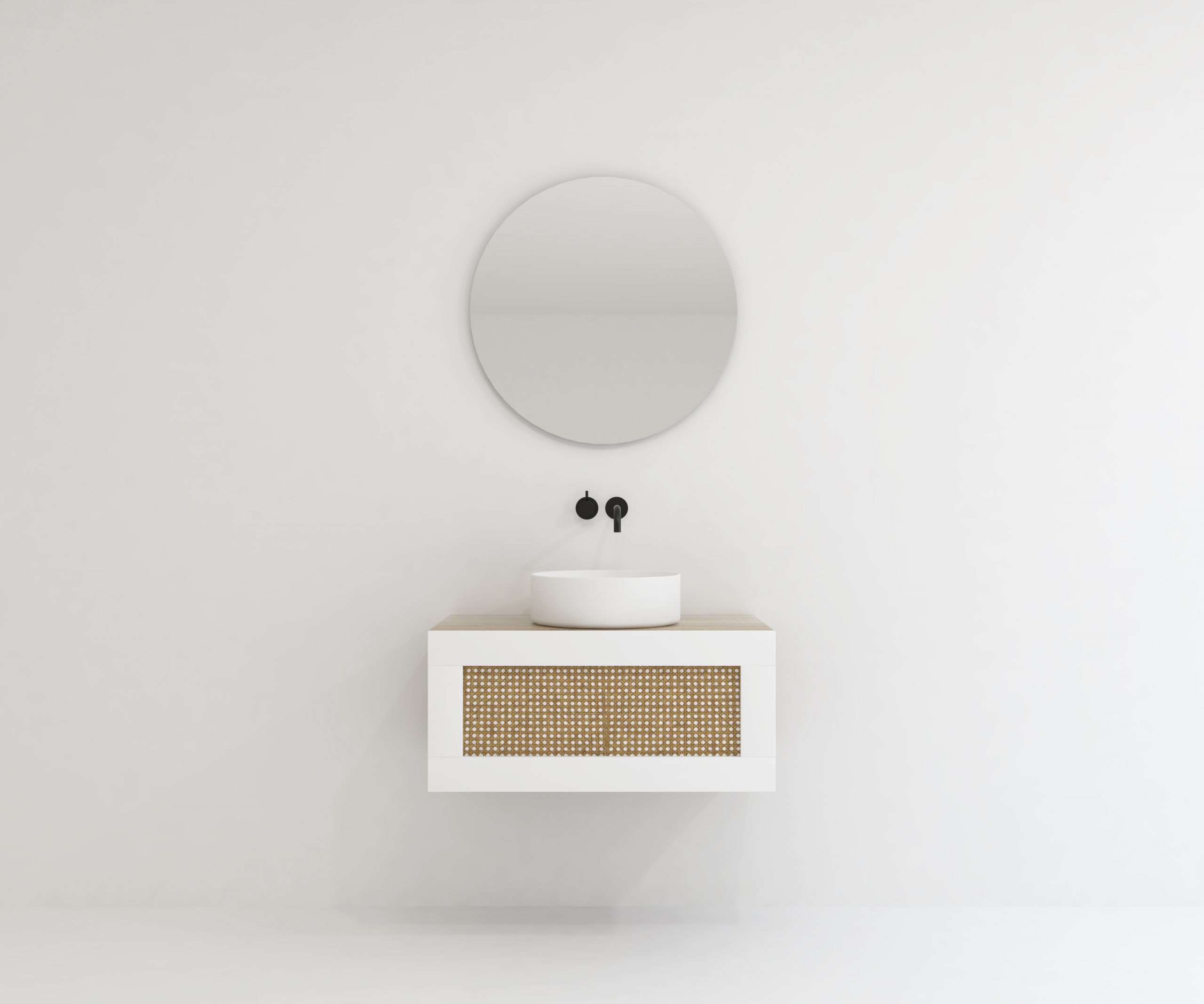 Pack ARTOIS chêne bardolino 80 cm + lavabo + miroir  circular