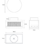 Pack ARTOIS chêne bardolino 80 cm + lavabo + miroir  circular