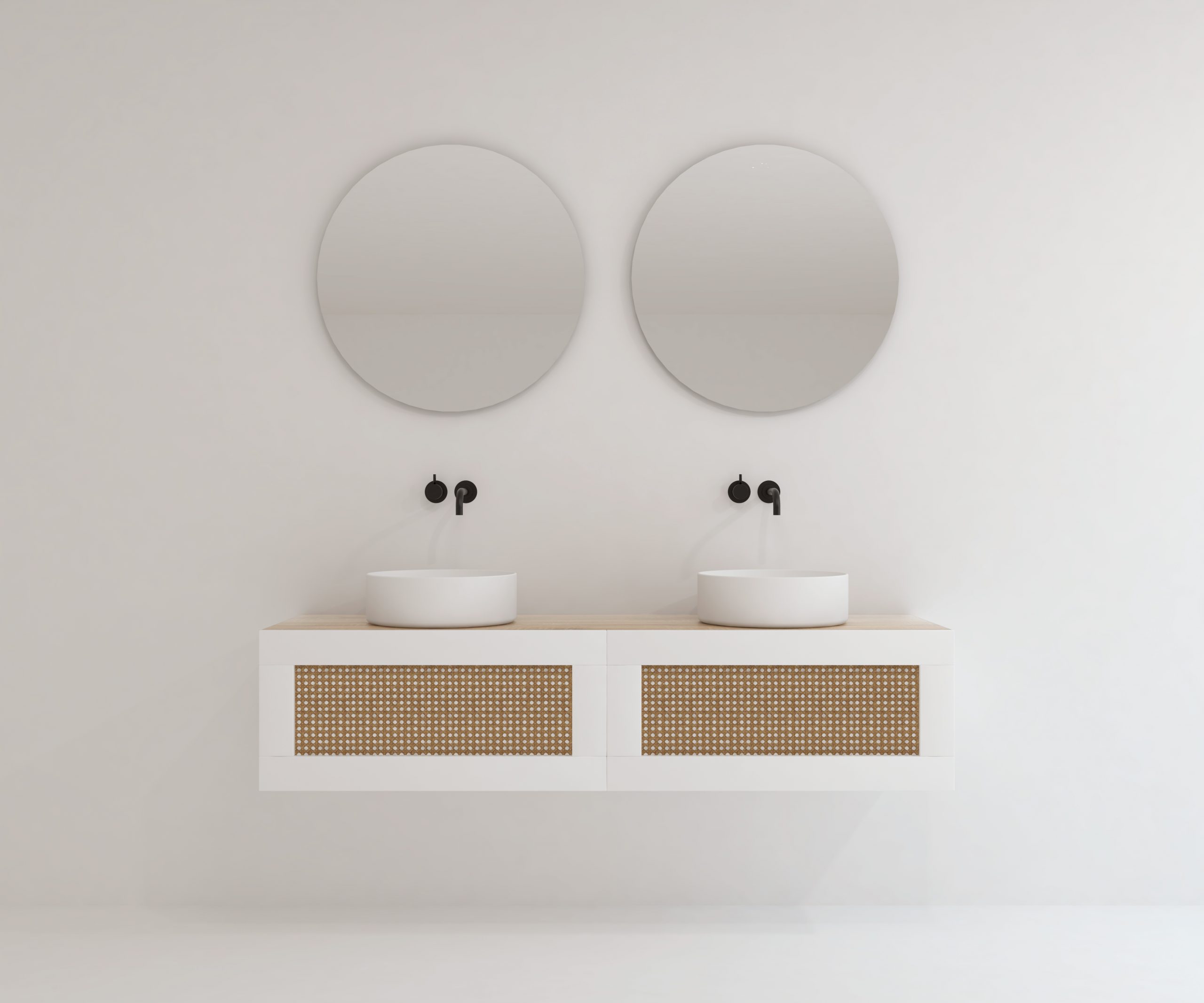 Pack ARTOIS Bardolino Chêne 160 cm + double vasque + double miroir rond