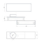 Pack TOURAINE blanc 120 cm + vase + miroir LED