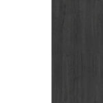 Pack TOURAINE jais noir 160 cm + double vasque + miroir LED