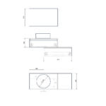 Pack TOURAINE roble bardolino 80 cm + lavabo + espejo LED