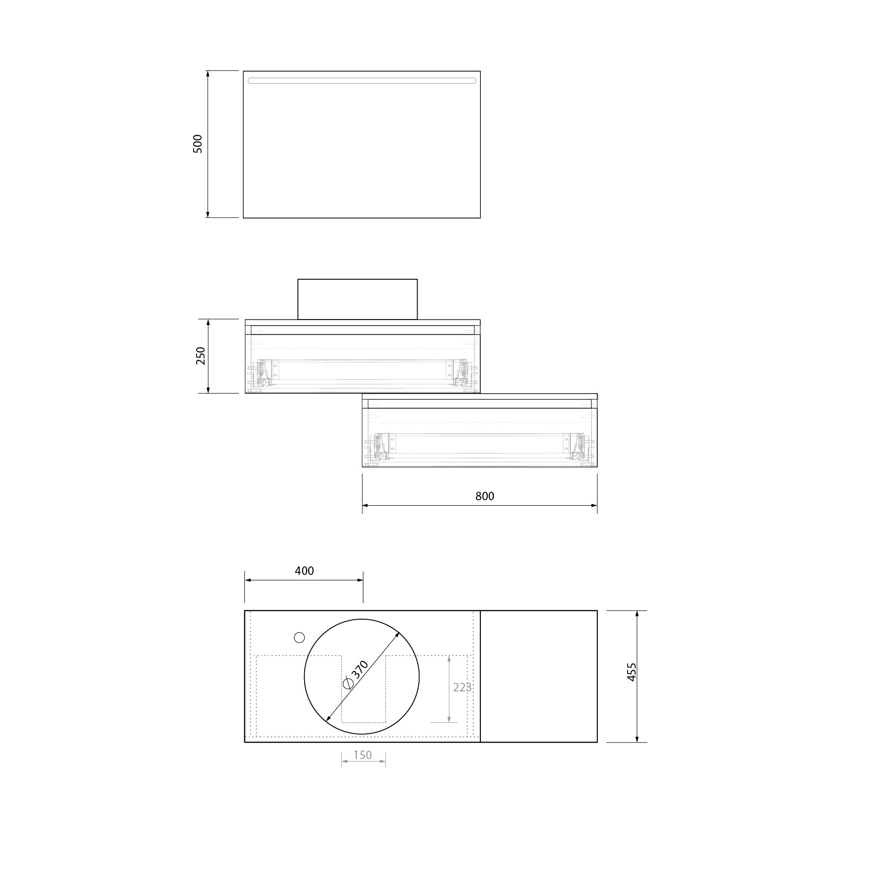 Pack TOURAINE roble bardolino 80 cm + lavabo + espejo LED