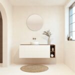 BELLEVILLE Pack + lavabo + miroir rond