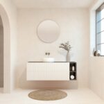 BELLEVILLE Pack + lavabo + miroir rond