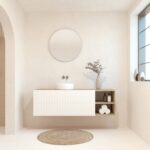 BELLEVILLE Pack + lavabo + miroir rond