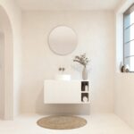BELLEVILLE Pack + lavabo + miroir rond