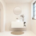 BELLEVILLE Pack + lavabo + miroir rond