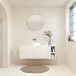 BELLEVILLE Pack + lavabo + miroir rond