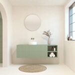 BELLEVILLE Pack + lavabo + miroir rond