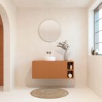 BELLEVILLE Pack + lavabo + miroir rond