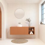 BELLEVILLE Pack + lavabo + miroir rond