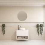 Pack LAVIGNE + lavabo + miroir rond