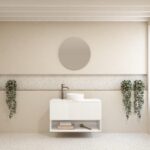 Pack LAVIGNE + lavabo + miroir rond