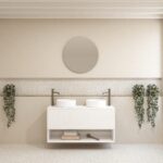 Pack LAVIGNE + lavabo + miroir rond