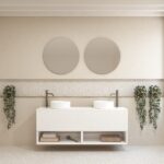 Pack LAVIGNE + lavabo + miroir rond