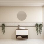 Pack LAVIGNE + lavabo + miroir rond