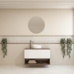 Pack LAVIGNE + lavabo + miroir rond