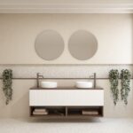 Pack LAVIGNE + lavabo + miroir rond