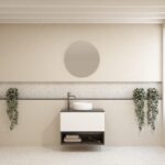 Pack LAVIGNE + lavabo + miroir rond