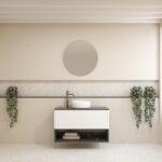 Pack LAVIGNE + lavabo + miroir rond