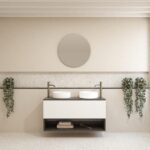 Pack LAVIGNE + lavabo + miroir rond