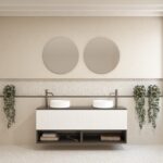 Pack LAVIGNE + lavabo + miroir rond