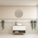 Pack LAVIGNE + lavabo + miroir rond