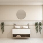 Pack LAVIGNE + lavabo + miroir rond