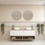 Pack LAVIGNE + lavabo + miroir rond