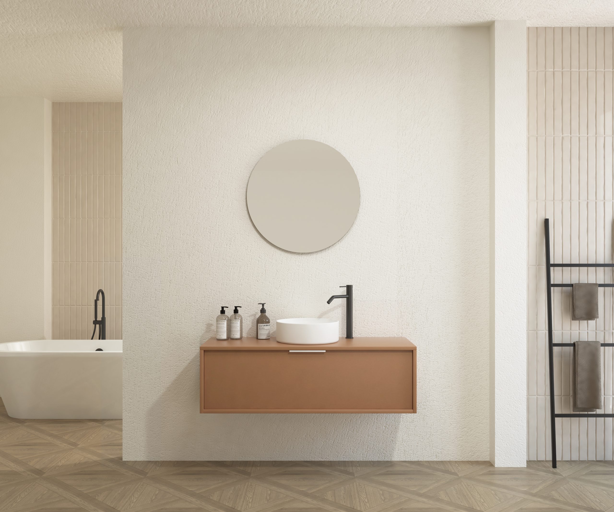 Pack CHAUVEAU + lavabo + miroir rond