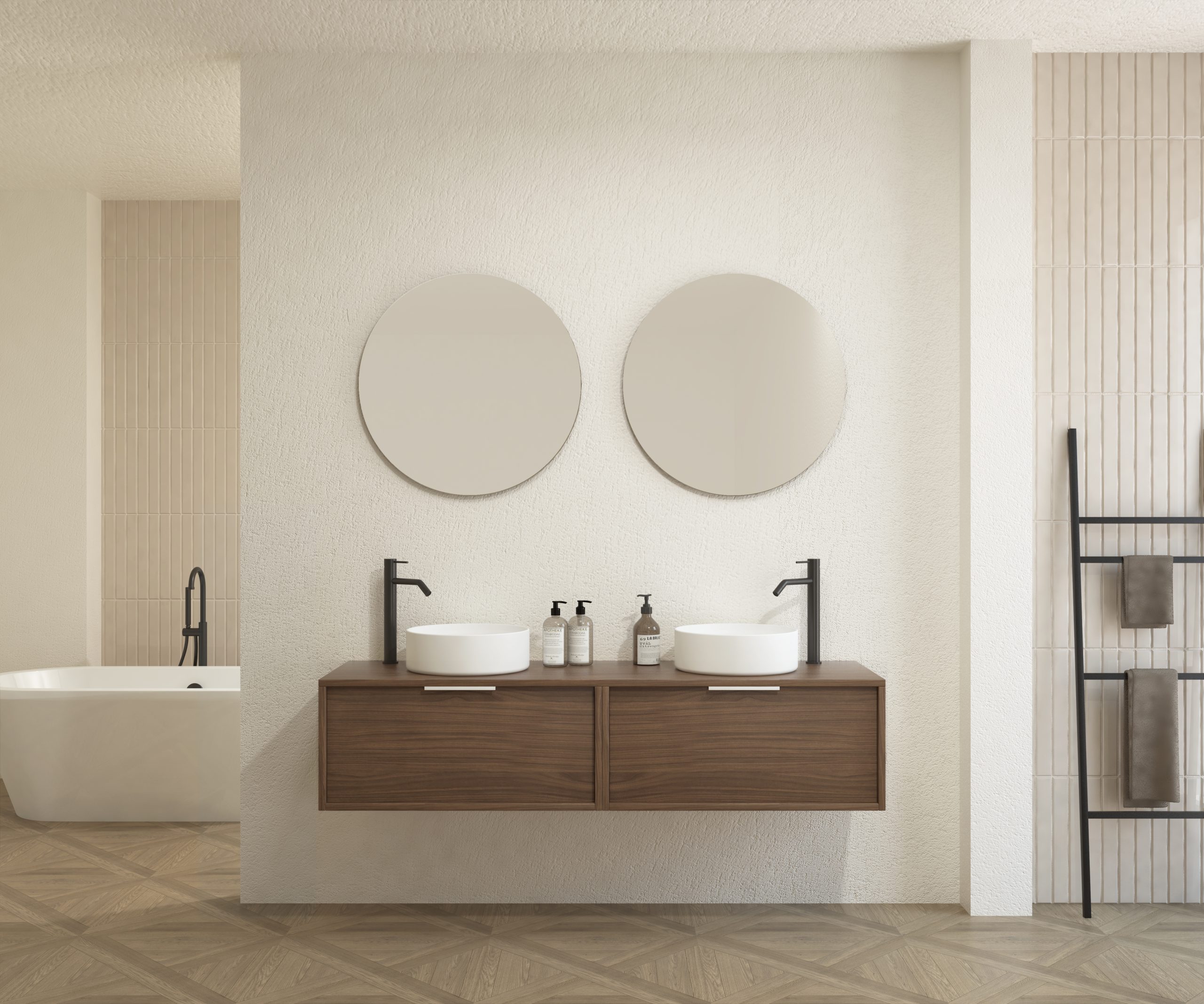 Pack CHAUVEAU + lavabo + miroir rond