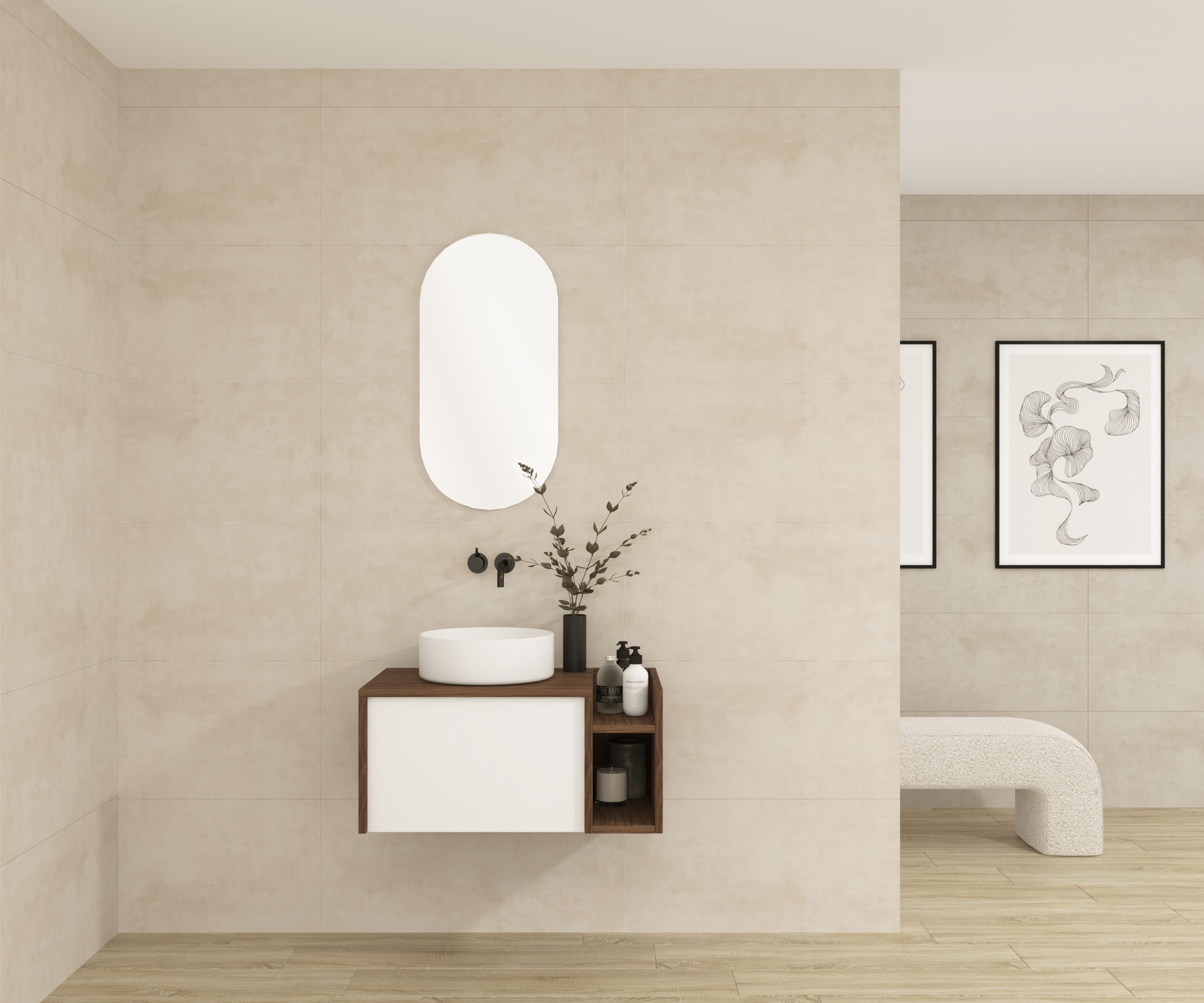 Pack DERUET + lavabo + espejo cápsula