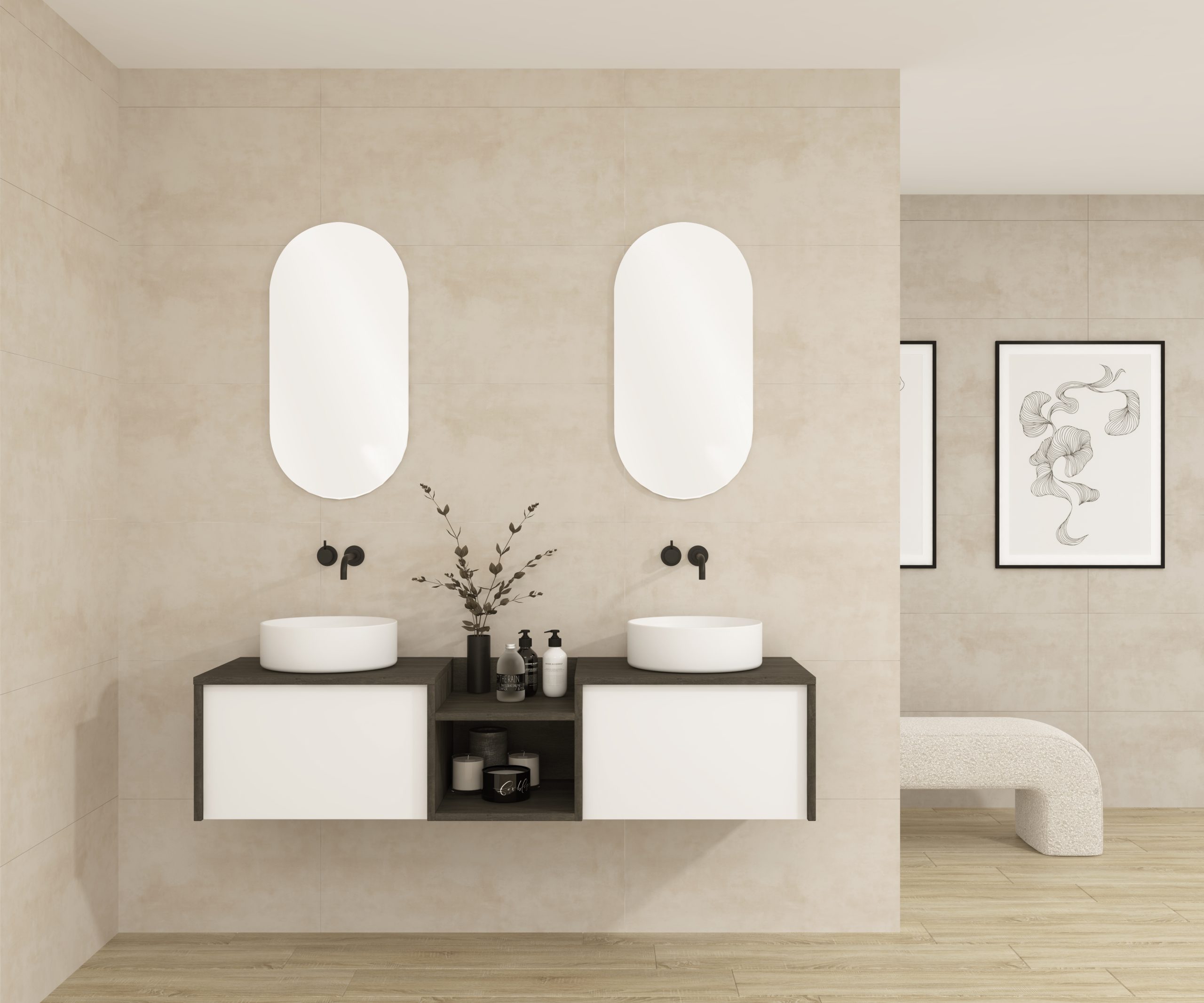 Pack DERUET + lavabo + espejo cápsula