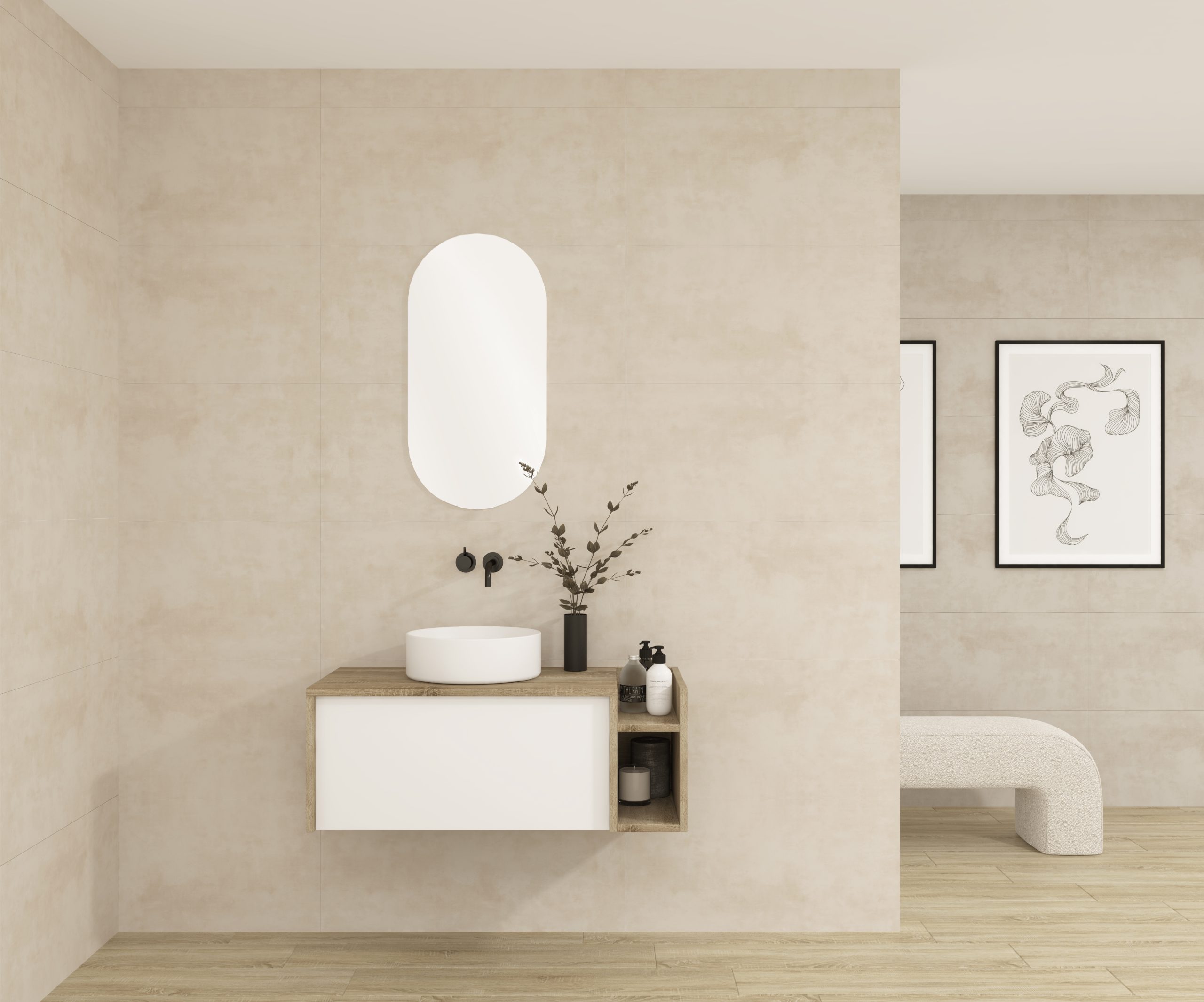 Pack DERUET + lavabo + espejo cápsula