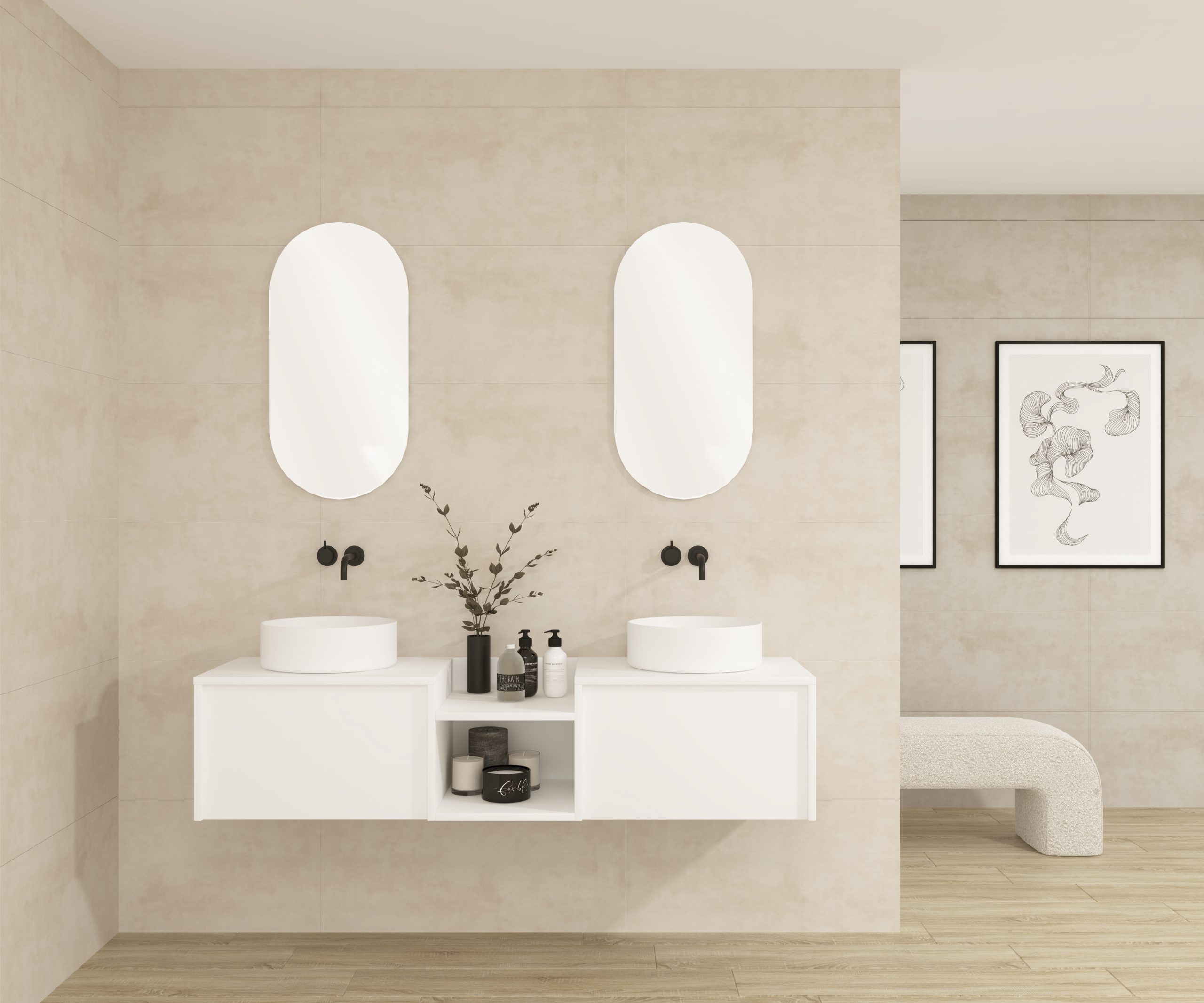 Pack DERUET + lavabo + espejo cápsula