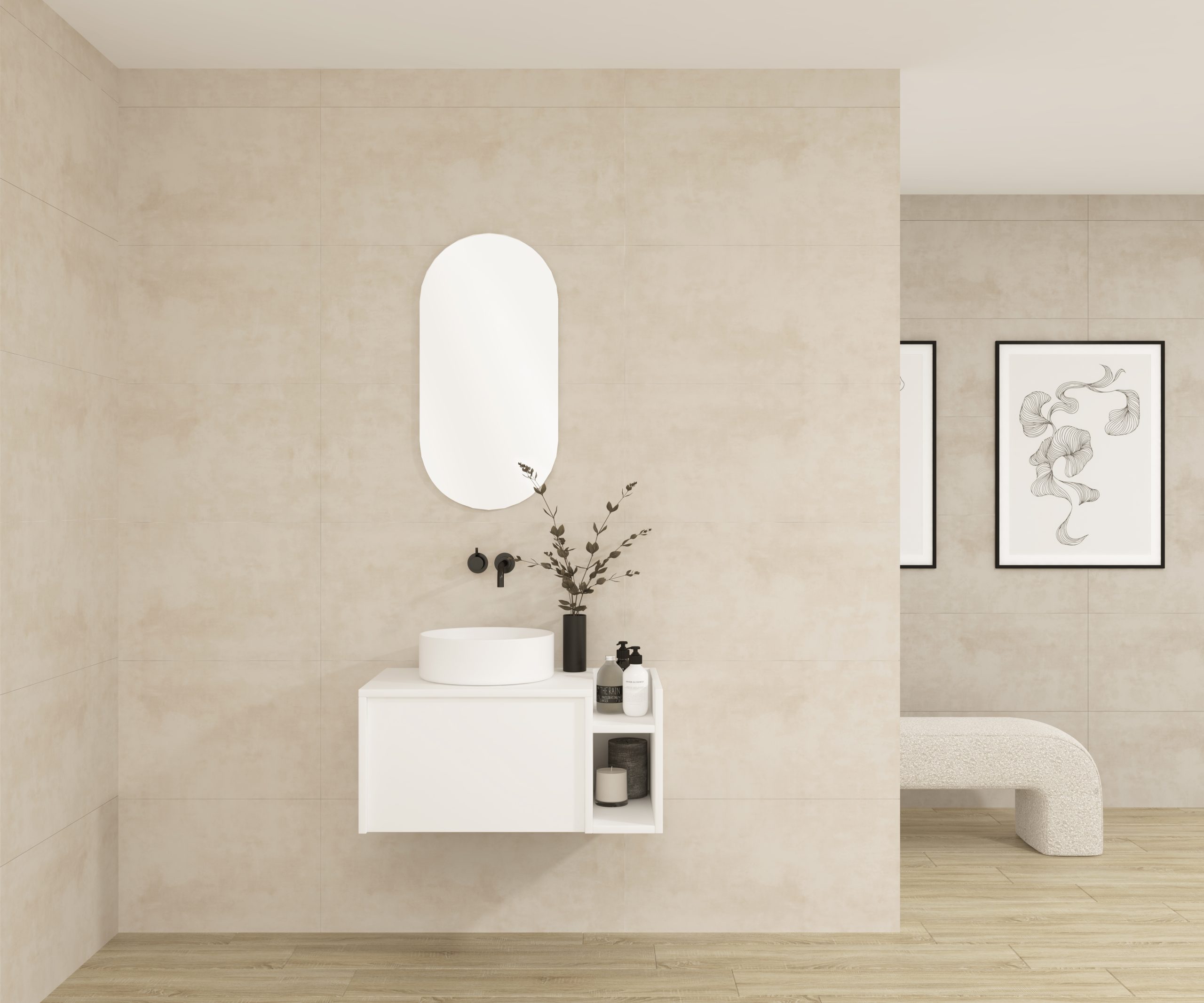 Pack DERUET + lavabo + espejo cápsula