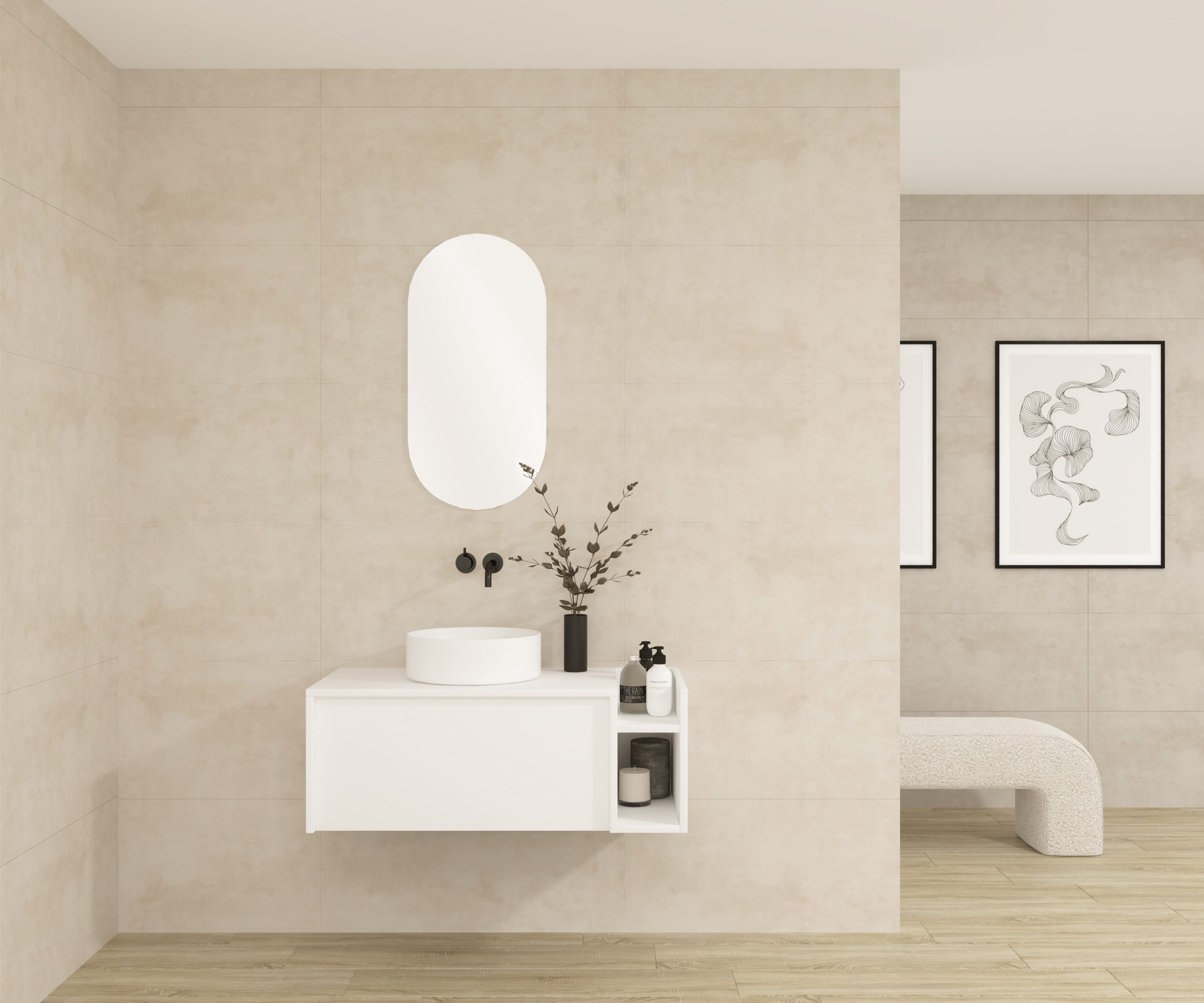 Pack DERUET + lavabo + espejo cápsula