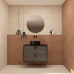 Pack VOUET + lavabo + espejo circular